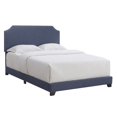 thumbnail image 2 of Home Fare Coin Rembourré Lit Grand en Denim Chiné Bleu, 2 of 7