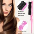 thumbnail image 4 of 3 Pcs Hair Styling Comb Set with Teasing Brush, Rat Tail Comb and Edge Brush for All Hair Types, 4 of 4