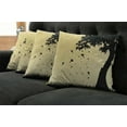 thumbnail image 2 of Ambesonne Autumn Throw Pillow Cover 4 Pack, Tree with Falling Leaves, 24", Mustard Black, 2 of 6