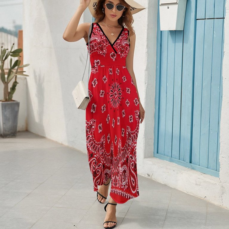 red bandana bodycon dress That's What She Said- Red Bandana Mini Dress