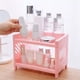 thumbnail image 4 of Organizador doble de plástico para estanterías de almacenamiento - Organizador de escritorio de 5 niveles para oficina, cocina, baño, papelería y cosméticos, blanco, 4 of 6