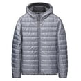 thumbnail image 2 of BXINGOHAI Puffer Jacket for Men Winter Warm Winter Lightweight Coat Jacket Today Gray,2XL, 2 of 4