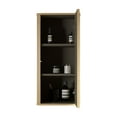 thumbnail image 2 of Bathroom Storage Cabinet CC0414S306 Natural Oak Bathroom Floating Side Cabinet, Wall-mounted Storage Cabinet for Small Spaces, Pre-assembled,Bathroom Wall Storage, 2 of 6
