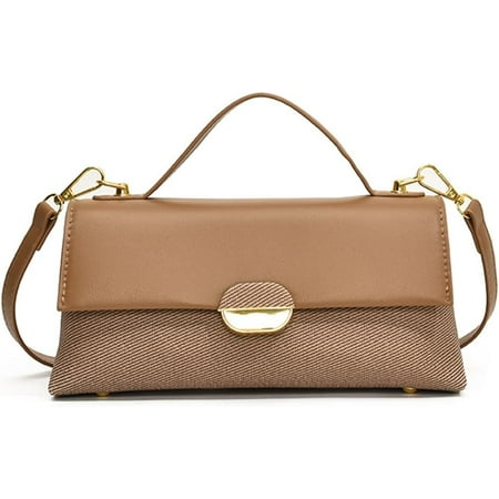 DanceeMangoos Tote Bag for Women Faux Leather Shoulder Bag Casual Top Handle Handbag Fashion Crossbody Purse With Magnetic Buckle