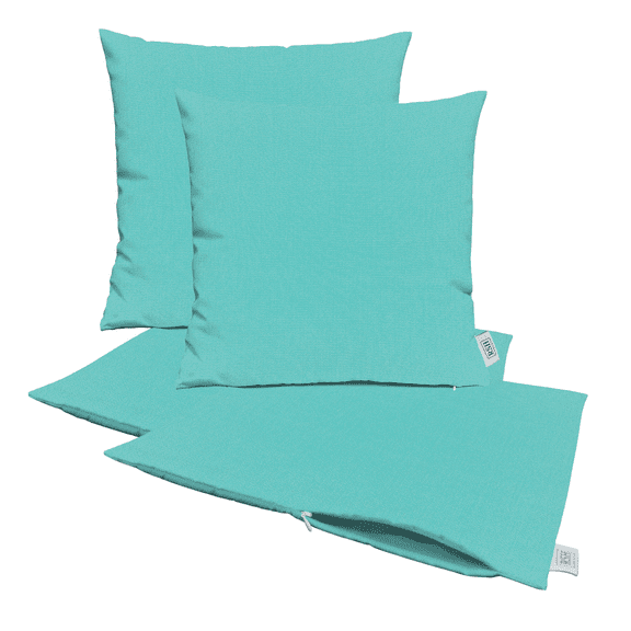 RSH Decor: Sunbrella Pillow Covers Set of 4 | 20" x 20" Square Covers | Weather-Resistant Sunbrella Fabric | Canvas Aruba