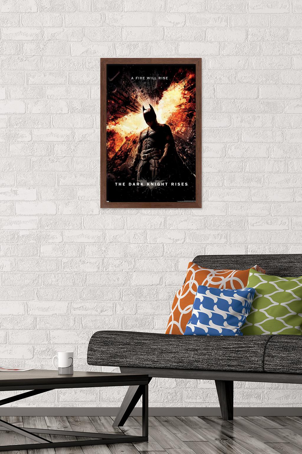 DC Comics Movie - The Dark Knight Rises - One Sheet Wall Poster, 14.725" x 22.375", Framed