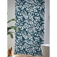 thumbnail image 4 of Sheer Curtains 84 Inches Long, Navy Blue Spring Floral Semi Sheer Curtains Light Filtering Window Treatment, Farmhouse Flowers Elegant Pastoral Privacy Voile Drapes for Living Room 52x84 Inch, 4 of 7