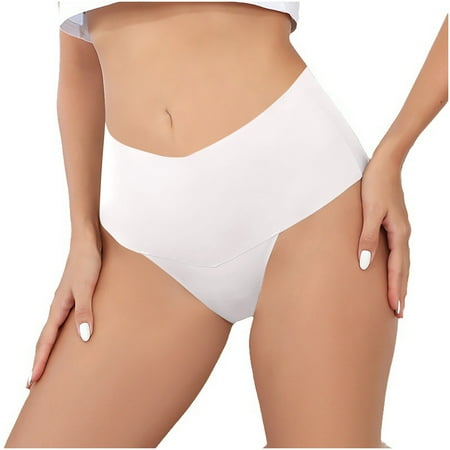 Ladies Plus Size 5-Pack Seamless High-Waist Breathable Briefs  Comfortable Hip-Lifting Design  Extended Panty Collection