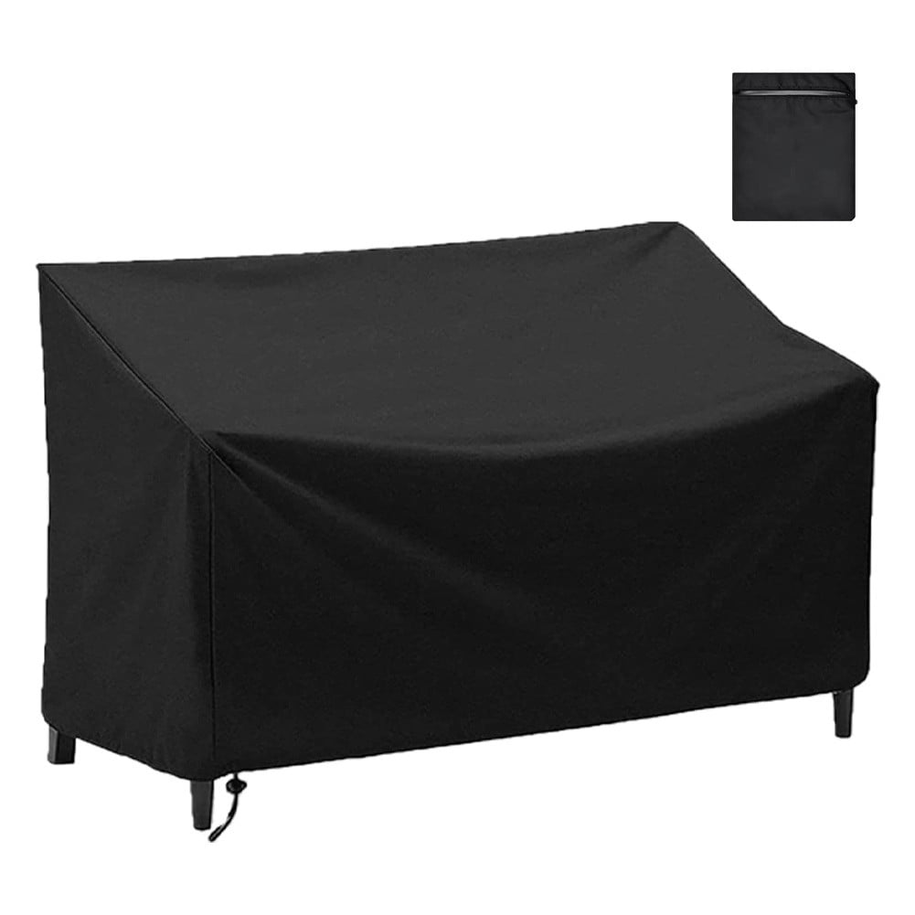 2-Seater Outdoor Sofa Cover, Waterproof Outdoor Couch Cover, Heavy Duty Patio Furniture Covers for Outdoor Seating, Windproof Patio Sofa Covers for Winter