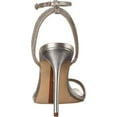 thumbnail image 3 of Sam Edelman Ophelia Soft Silver Open Toe Ankle Strap Stiletto Heeled Sandals (Soft Silver, 5), 3 of 6