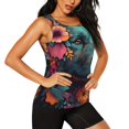 thumbnail image 2 of Fotbe Colorful Flower Dog A Womens Loose Fit Casual Flowy Slim-Fit Tank Tops Athletic Round Neck Trendy Sleeveless Summer Tops for Gym and Yoga-Medium, 2 of 7