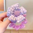 thumbnail image 1 of Paquete de 2 lazos para el pelo de color caramelo con forma de corazón para niña, banda de goma estilo cola de caballo doble, accesorios para el pelo, 1 of 6