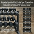 thumbnail image 4 of 5–50 lbs Dumbbells Weight Set (10 Pairs), 550 lbs Hex Dumbbell Sets, Gyms Weights Dumbbells Sets, Weight Set for Home Gym, Strength Training, 4 of 7