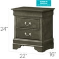 thumbnail image 2 of Glory Furniture Louis Phillipe Night Stand in Gray Color, 2 of 3