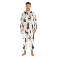 thumbnail image 3 of FORMRS Onesies Pajama for Adults Unisex Hoodie Winter Jumpsuit One Piece Sleepwear, Sizes S-2XL, Christmas Plaid Forest, 3 of 7