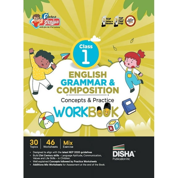 Perfect Genius Class 1 English Grammar & Composition Concepts & Practice Workbook Follows NEP 2020 Guidelines, (Paperback)