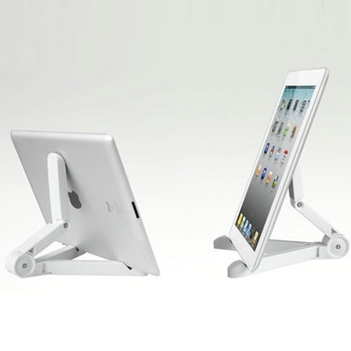 White Universal Tablet Stand Folding Travel Portable Holder 65 for