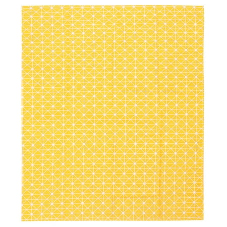

100x140cm Unique Style Cotton Linen Tablecloth Creative Checkerboard Printed Thicken Table Cloth for Decoration (Yellow)