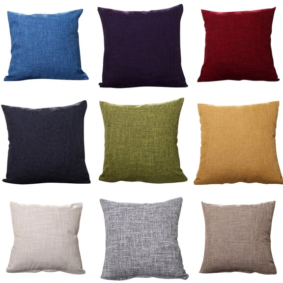 NovaStitch Textured Linen Throw Pillow Cover 22x22 Inch Solid Color Square Decorative Cushion Case with Hidden Zipper for Sofa Couch Bed Home Decor