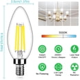 thumbnail image 4 of Nordic Hygge 6-Pack Light Bulbs Dimmable E12 LED Candelabra Bulbs (DW), 4 of 5