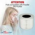 thumbnail image 2 of True HEPA Filter Replacement Compatible With PuroAir 240 Purifier by LifeSupplyUSA (2-Pack), 2 of 5
