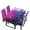Purple Galaxy, variant on Xoenoiee Blue Marble Print Tablecloth Chair Cover Set, Washable Table Cloth with Parsons Chair Slipcovers Protective Set of 4 for Home Restaurant Banquet (5 PCS)