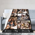 thumbnail image 3 of Customized Photo Blanket for Couples, Personalized Blankets with Name Image Logo Gifts for Husband/Wife, Gift for Wife Husband Her Him Anniversary Wedding, White, 40"x50" Blankets, 3 of 5