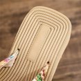thumbnail image 5 of XIMIN Women's Boho Tribal Braid Cushioned Leather-Lined Footbed Flip Flops Boho Thong Sandals Vacation Beach Slide Slippers with Vibrant Fabric Upper (7, Beige), 5 of 8