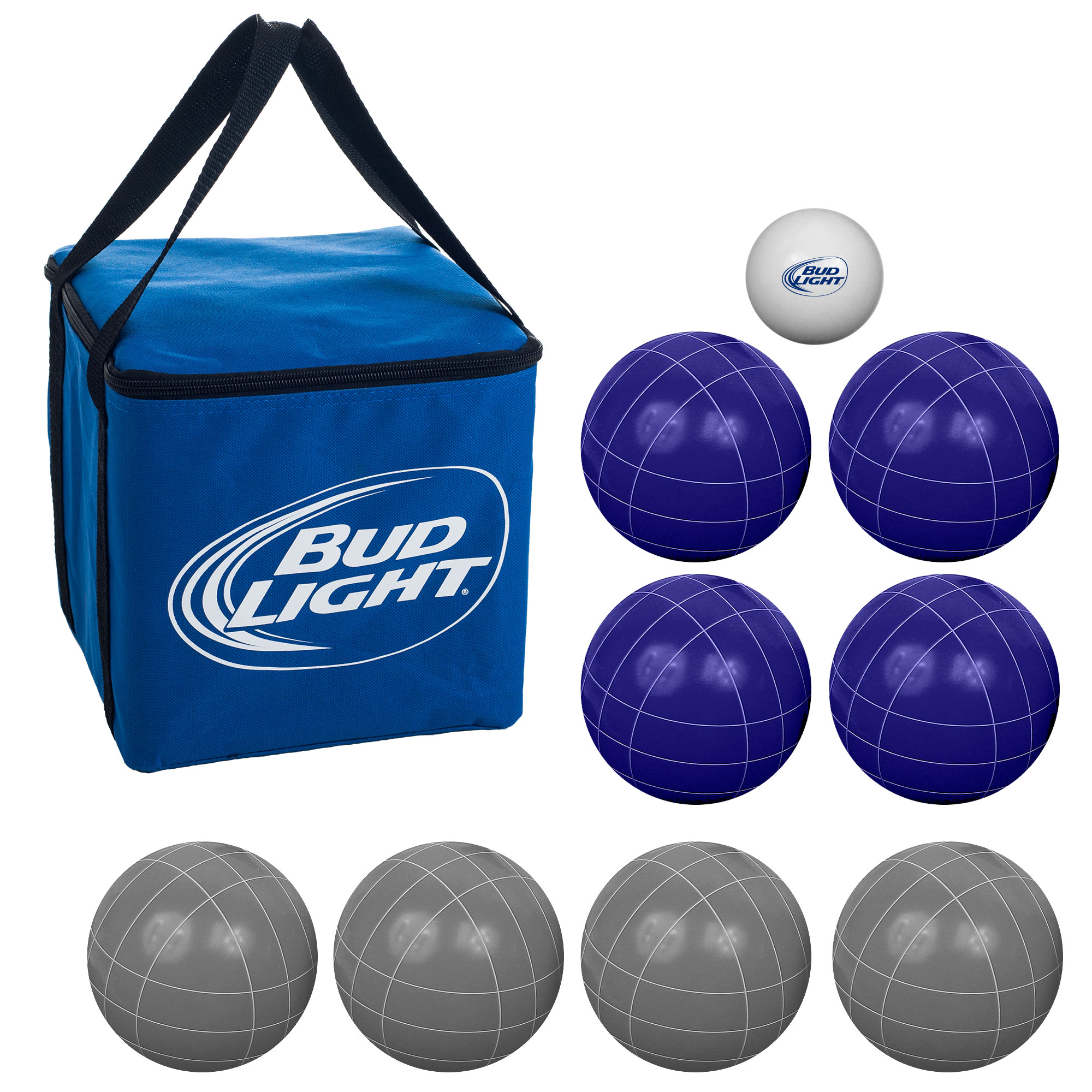 Bocce Ball Set- Regulation Outdoor Family Bocce Game and Carrying Case by Hey! Play! (Bud Light) - image 2 of 2