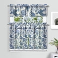 thumbnail image 2 of Country Boho Curtains 36 Inch Short - 3 Panel Floral Farmhouse Set with Vintage Botanical Design, Rod Pocket Window Treatment for Rustic Style, 2 of 5