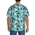 thumbnail image 3 of Disketp Penguins Men's Hawaiian, Shirts Button Down Holiday Beach Shirts-{sizeName}-XX-Large, 3 of 5