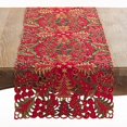 thumbnail image 2 of Saro Lifestyle QX296.R1654B 16 x 54 Po. Chemin de Table à Découpe pour Arbre de Noël, Rouge, 2 of 4