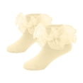 thumbnail image 1 of Stockings with Lace Trim and Decorative Frilled Edge in Solid Color for Casual Home Wear - Versatile Stocking Fashion Accessory, 1 of 2