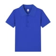 thumbnail image 2 of YOUYEDIAN Back to School Kids Polo Shirt Versatile Quick Dry Short Sleeve Collar Fashion Sport School Uniform Breathable Comfortable Casual Solid Color Cotton T-shirt, 2 of 3