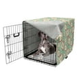 thumbnail image 5 of Fruits Dog Crate Cover, Sliced Tasty Fresh Fruit Rhythmic Pattern on Striped Background, Easy to Use Pet Kennel Cover Small Dogs Puppies Kittens, 7 Sizes, Almond Green Dark Coral, by Ambesonne, 5 of 6