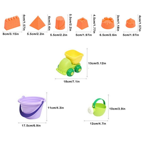 Wweixi 11Pcs Kit Toddler Beach Toys Swimming Pool Shower Sand Play Game Toy Birthday Accessories for Boys Girls Color Random