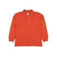 thumbnail image 1 of Leveret Boys Long Sleeve Cotton Polo Shirt Orange 8 Year, 1 of 4