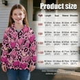 thumbnail image 7 of Uorisanigo Girls Half Zip Sweatshirt Fall Trendy Long Sleeve Pullover Crop Tops Comfortable Pink Heart Leopard Print Kids Athletic Sweatshirt Jacket Fashion Winter Clothes Outerwear, 7 of 7