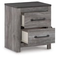 thumbnail image 3 of Signature Design by Ashley Contemporary Bronyan 2 Drawer Nightstand, Dark Gray, 3 of 9
