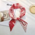 thumbnail image 1 of Retro Cloth Women Long Ribbon France Bow Silk Scarf Satin Head Rope Printing Hair Scarf Korean Style Headband Silk Scarf Headband Female Headwear U, 1 of 8