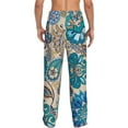 thumbnail image 3 of Vsdgher Vintage Floral Butterflies Print Mens Pajama Pants Sleep & Lounge Pants, PJ Bottoms With elastic waistb and Pockets, 3 of 8