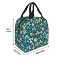thumbnail image 2 of Rateoe Floral Pattern Insulated Lunch Bag with Thick Aluminum Foil Lunch Tote Bag with Front Pocket for Men and Women, Ideal for Work, School, Picnics, and Travel, 2 of 5