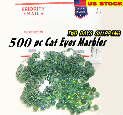 500g GREEN Glass Decorative Marbles 16mm 
