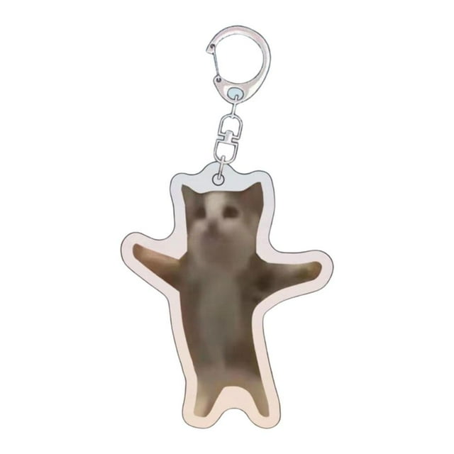 TQEHS Cadena para teléfono móvil con diseño de gato feliz y plátano, regalo para estudiantes, meme de El Gato, colgante divertido 4R6T H8F1