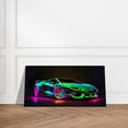 thumbnail image 3 of Lamborghini Canvas Wall Art – Neon Supercar Futuristic Abstract Sports Car, 3 of 11