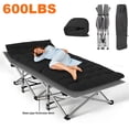 thumbnail image 6 of 500/600/700LBS Folding Camping Cot for Adults, with/without Mattress, Portable Outdoor Sleeping Bed with Carry Bag, Heavy-Duty Camp Bed for Tent, Camping & Outdoor Use, 6 of 18