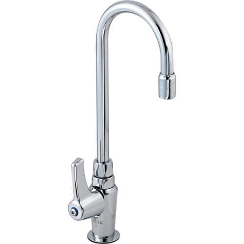 Delta 27C638 Commercial Centerset Kitchen Faucet with Gooseneck Spout