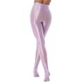 thumbnail image 2 of YEAHDOR Womens Wetlook Leggings Nylon Zipper Crotch Tights Rave Party Pants Trousers Light Purple M, 2 of 7