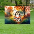thumbnail image 2 of Hello Fall Shetland Sheepdog Football Welcome Autumn with Leaves Pumpkins Yard Sign Sheltie Dog Lover Gifts Outdoor Home Lawn Garden Porch Decor - 00012, 2 of 5