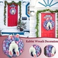 thumbnail image 2 of JHIJHOO Easter Rabbit Wreath Decor for Front Door, Easter Bunny Wreath Door Decorations Bunny Butt and Ears Wreath,Rabbit Wreath Easter Bunny Decor Outdoor Easter Decorations C, 2 of 6